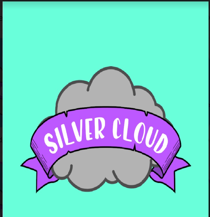 A Silver Cloud Logo. Grey Cloud in a mint green circle
