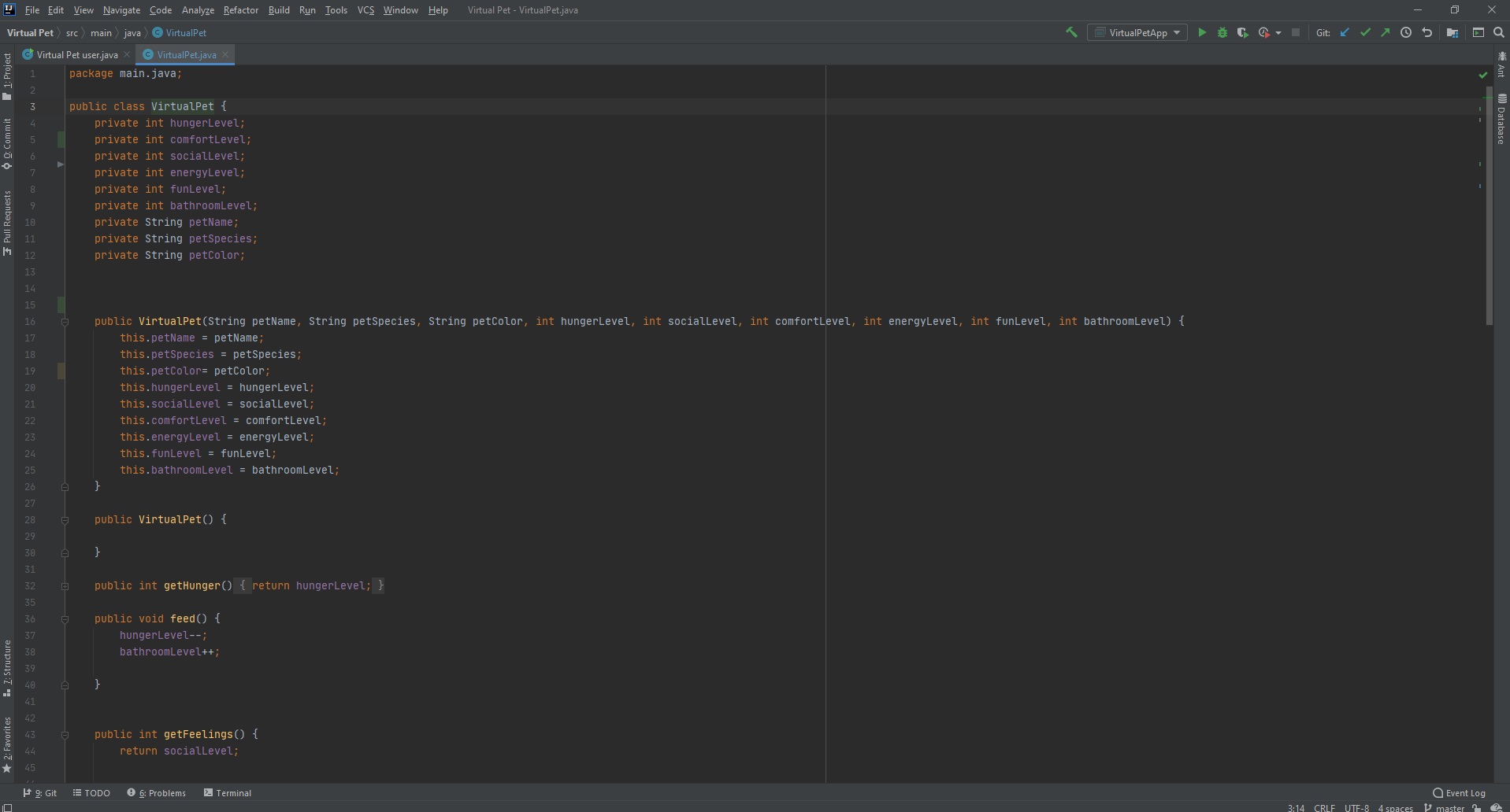 An image of code that simulates it running. Features a purple cat named Ollie